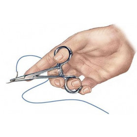 Polyamide suture 6/0 16mm 3/8 45cm