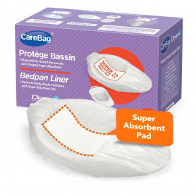 Care Bags bedpan liner with absorbent pad (20pcs)