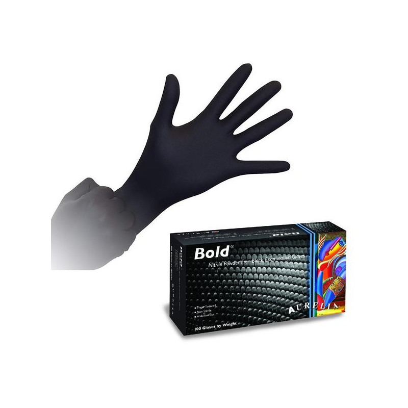 Aurelia Bold black nitrile gloves (100pcs)