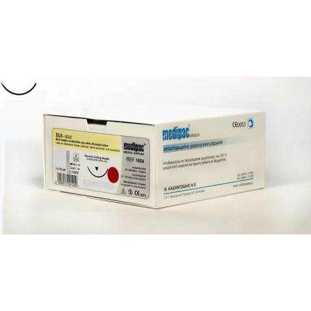 Silk suture 0 26mm 1/2 75cm