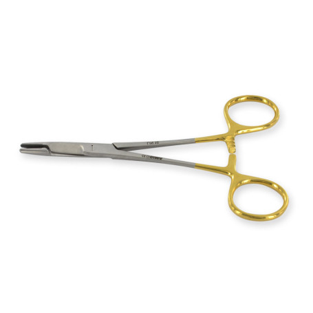 Olsen Hegar needle holder gold 14cm 26540