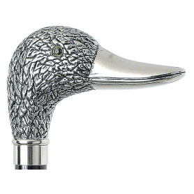 Tiepolo wooden walking stick with a duck-head handle 27772 black