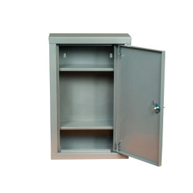 Metallic first aid box 30 x 12 x 47 cm with 2 shelves