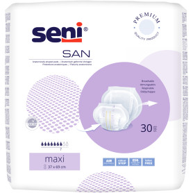 San Seni Maxi anatomically shaped pads 37cm x 69cm (10 pcs)