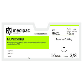 Monosorb suture 5/0 16mm 45cm