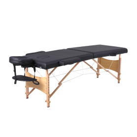 Wooden folding massage bed 2 sections with accessories 0812303