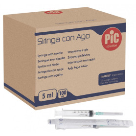 Pic syringes 5cc 21G (100 pcs)