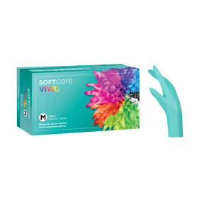 Γάντια νιτριλίου χωρίς πούδρα Soft Care Vivid πράσινο (100 τμχ)