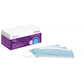 SoftCare face masks 3ply Type II with earloop blue (50 pcs)