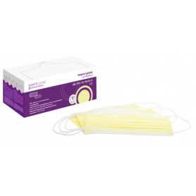SoftCare face masks 3ply Type II with earloop yellow (50 pcs)